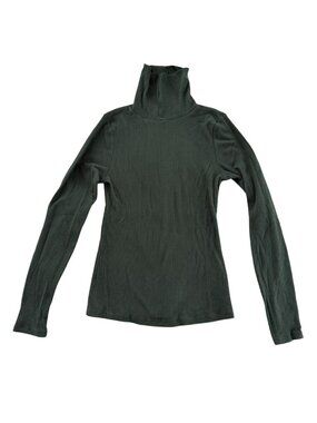 Old Navy Forest Green Ribbed Turtleneck Long Sleeve Top Sz S